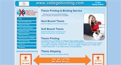 Desktop Screenshot of collegebinding.com